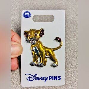 Disney Parks Lion King Simba Metallic Shiny pin Series